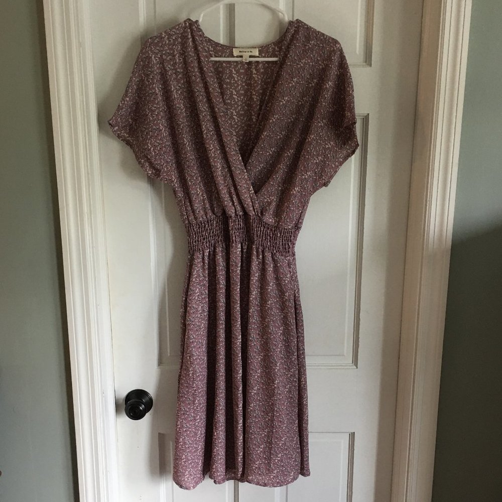 Piper & Scoot Maywood Tiny Floral Dress in Mauve - Picture 1 of 4